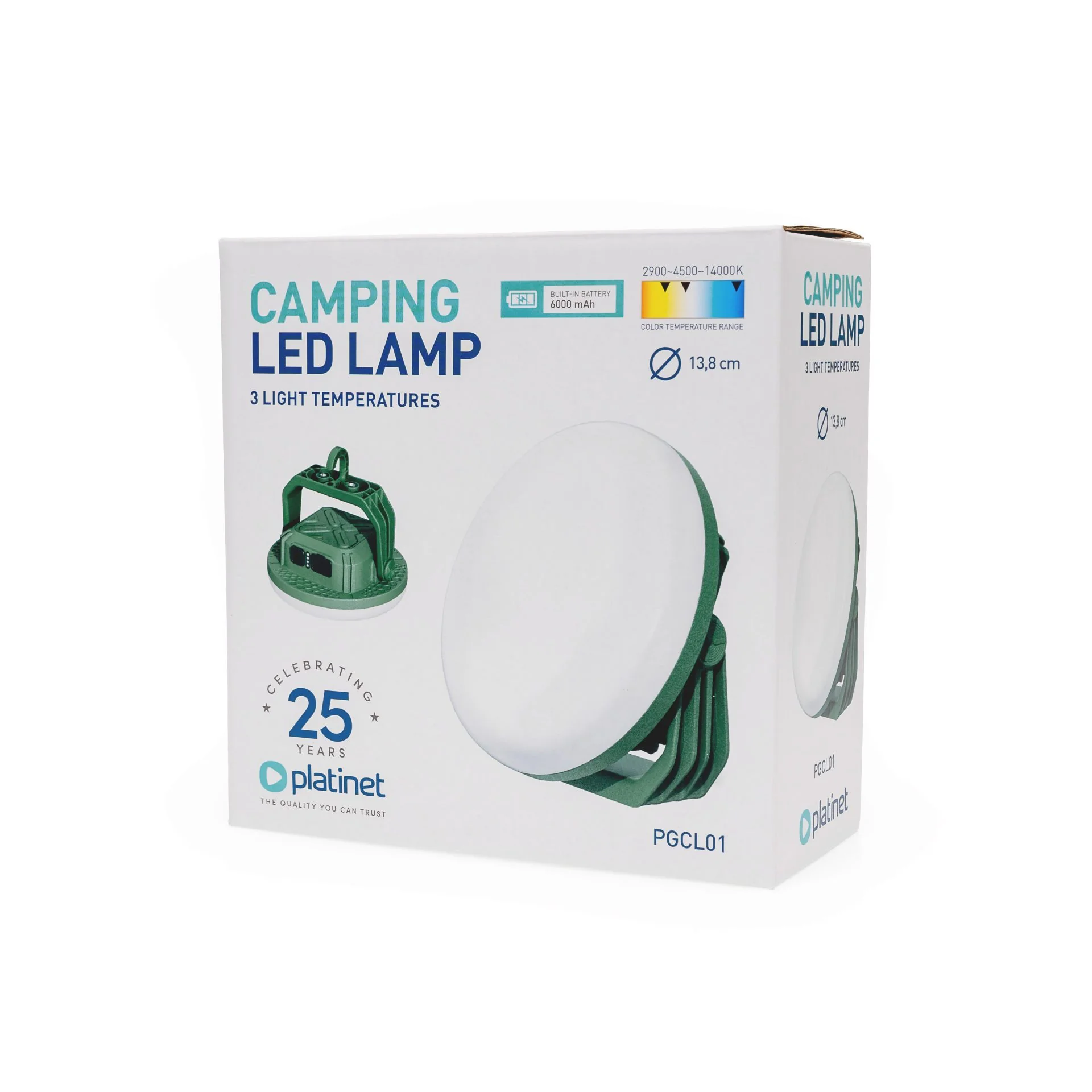PLATINET LED Campinglaterne Taschenlampe robust 3 Leuchtmodi