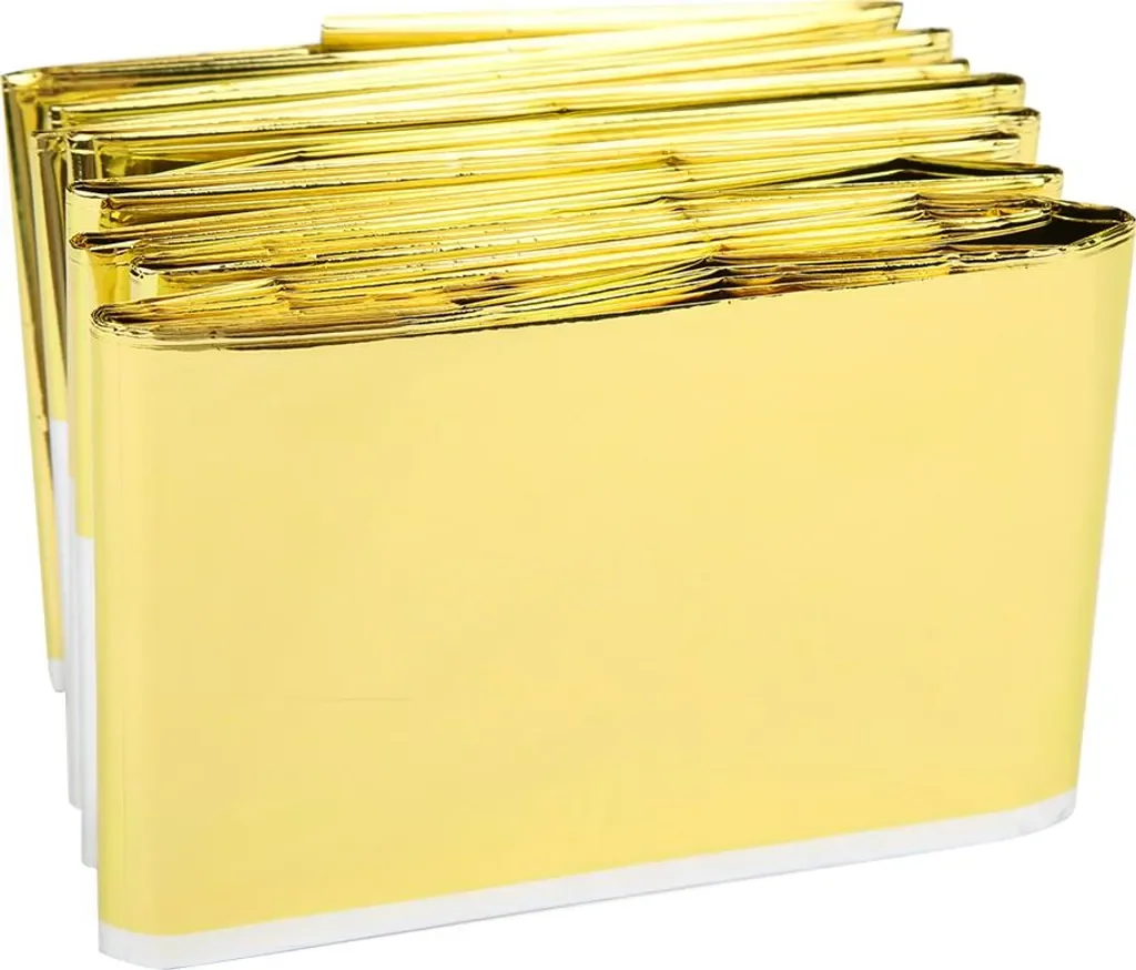 Gistuch Rettungsdecken 5 Stück reflektierend gold für Notfall Camping