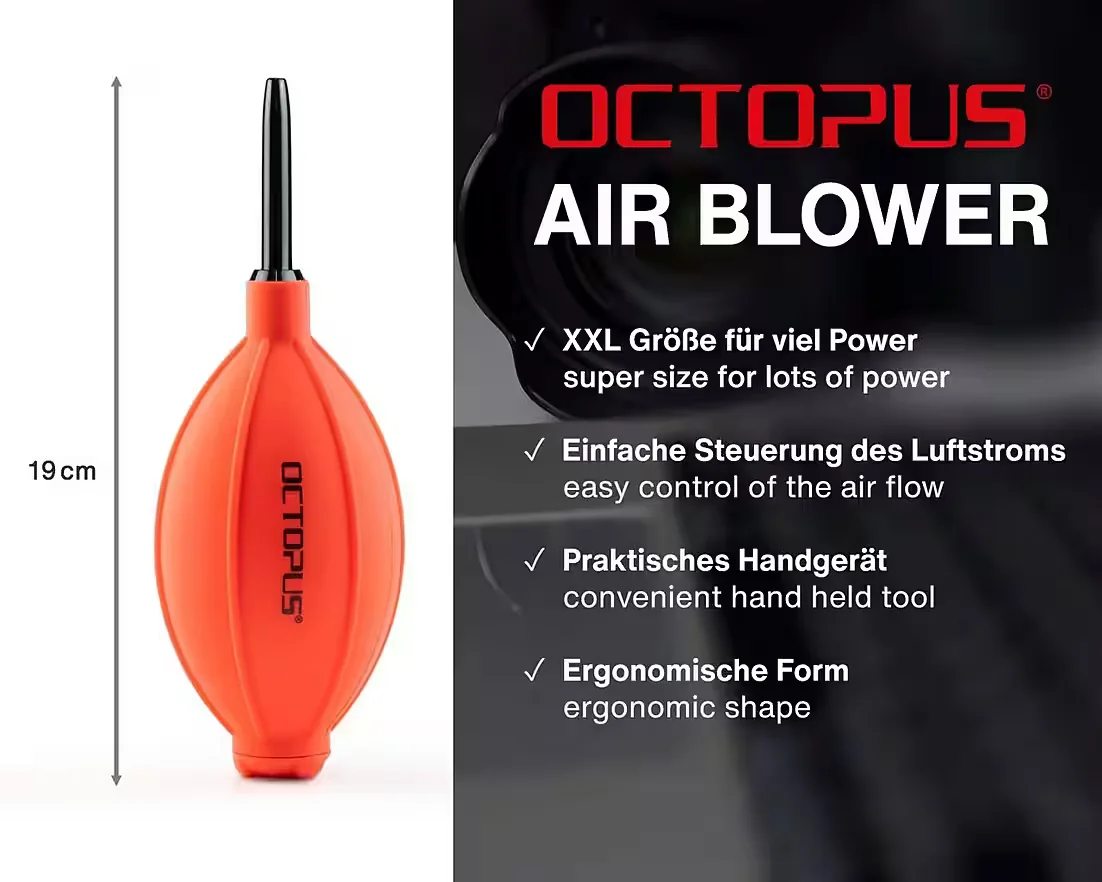 OCTOPUS Blasebalg Airblower zur Kamera-Reinigung und Alcohol Ink