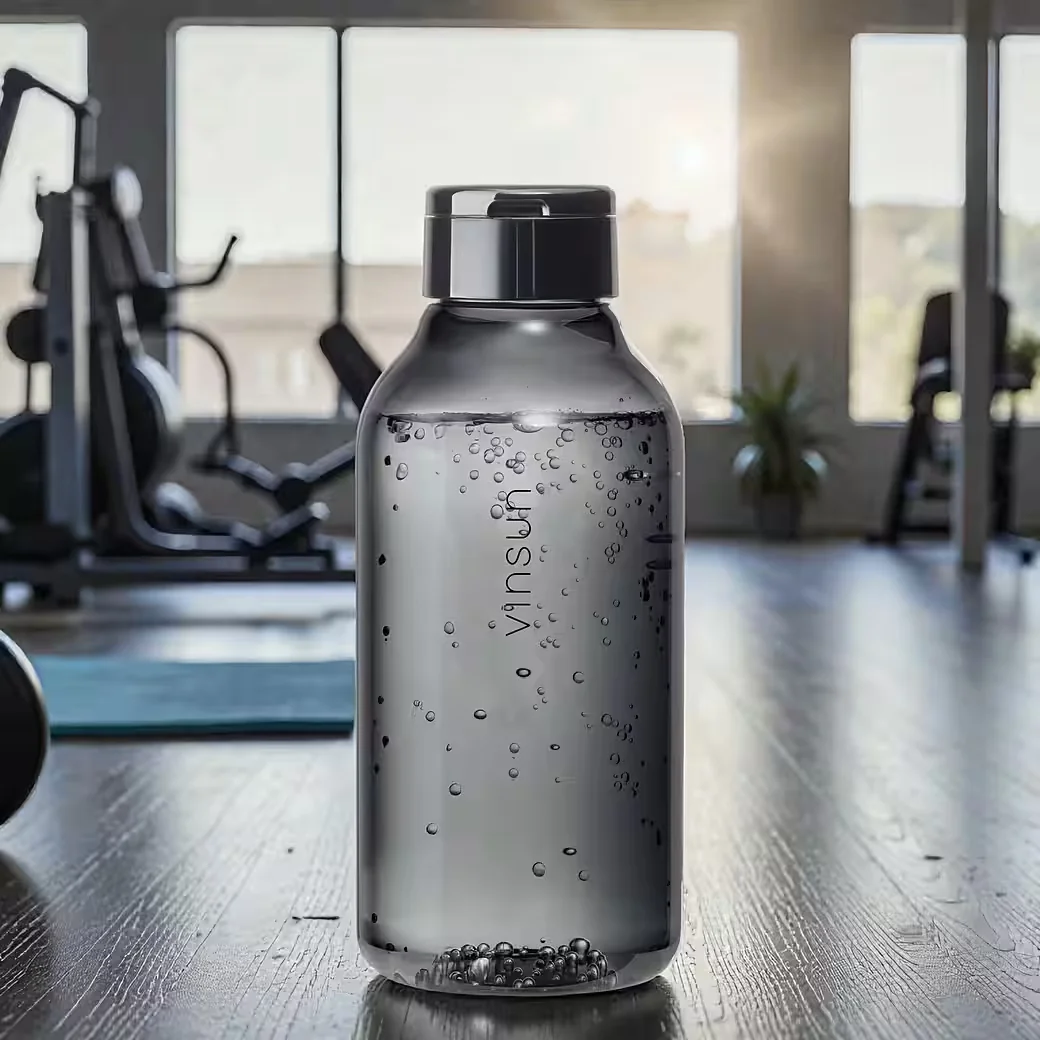 VINSUN Trinkflasche 750 ml aus Tritan, auslaufsicher, für Kohlensäure
