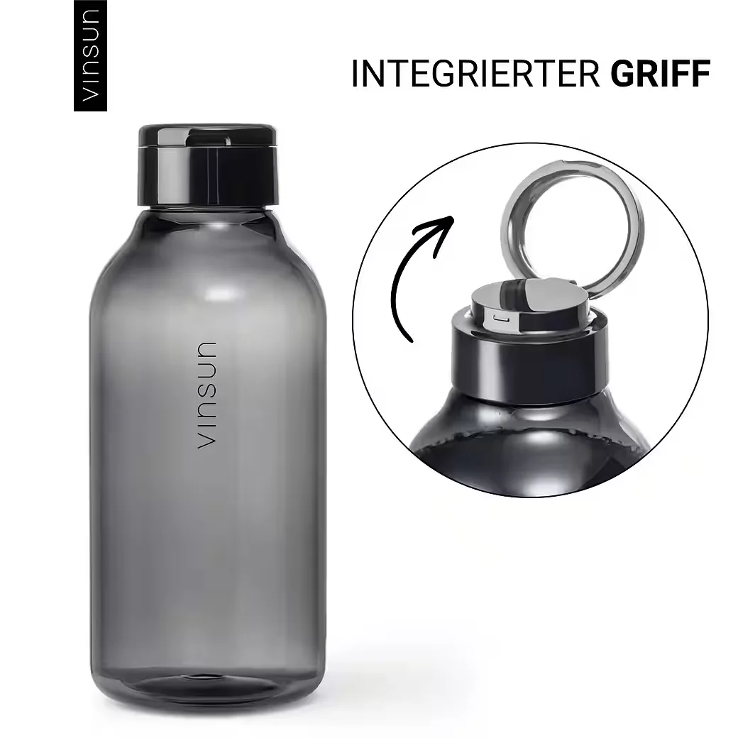VINSUN Trinkflasche 750 ml aus Tritan, auslaufsicher, für Kohlensäure