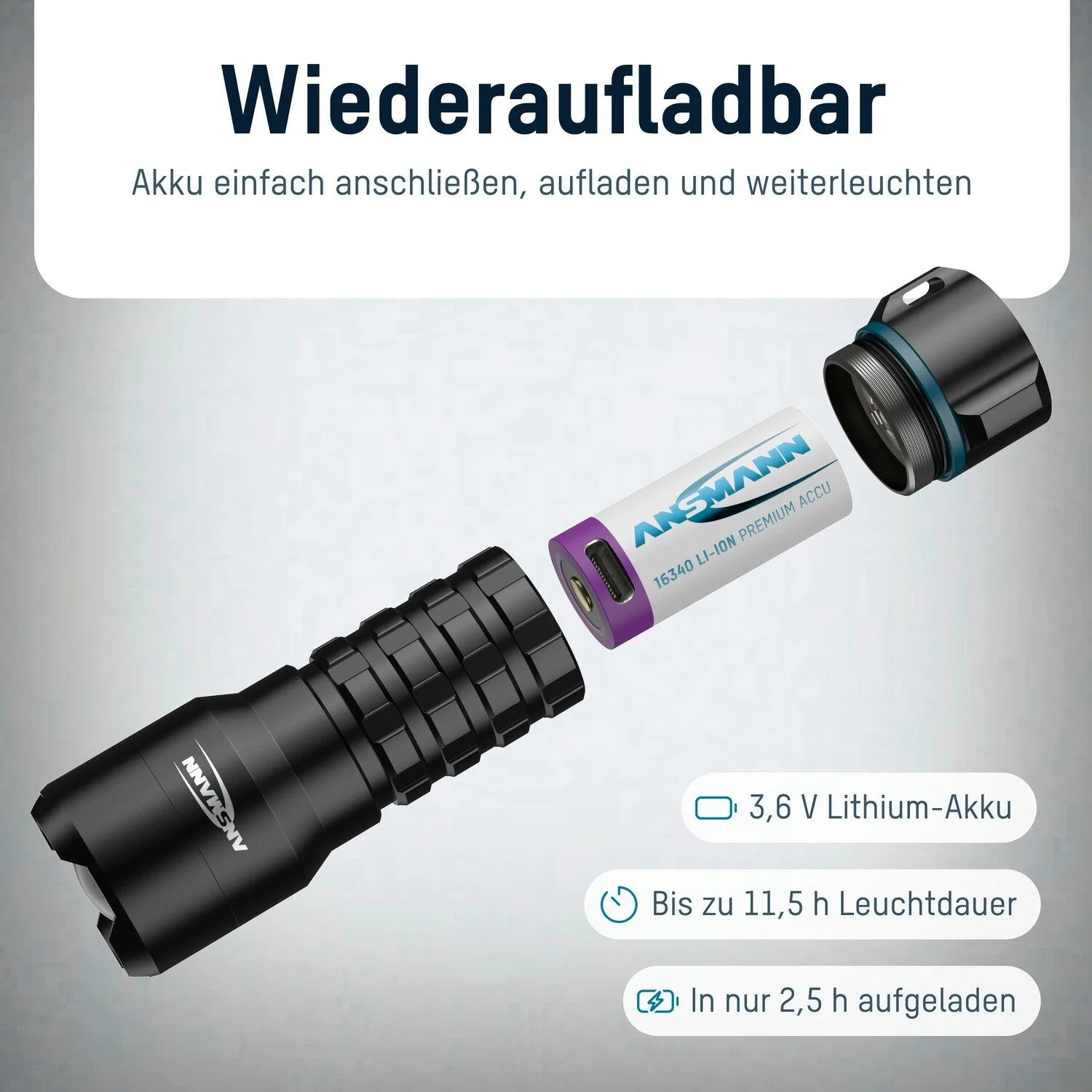 ANSMANN AG TS450RF Survival Taschenlampe