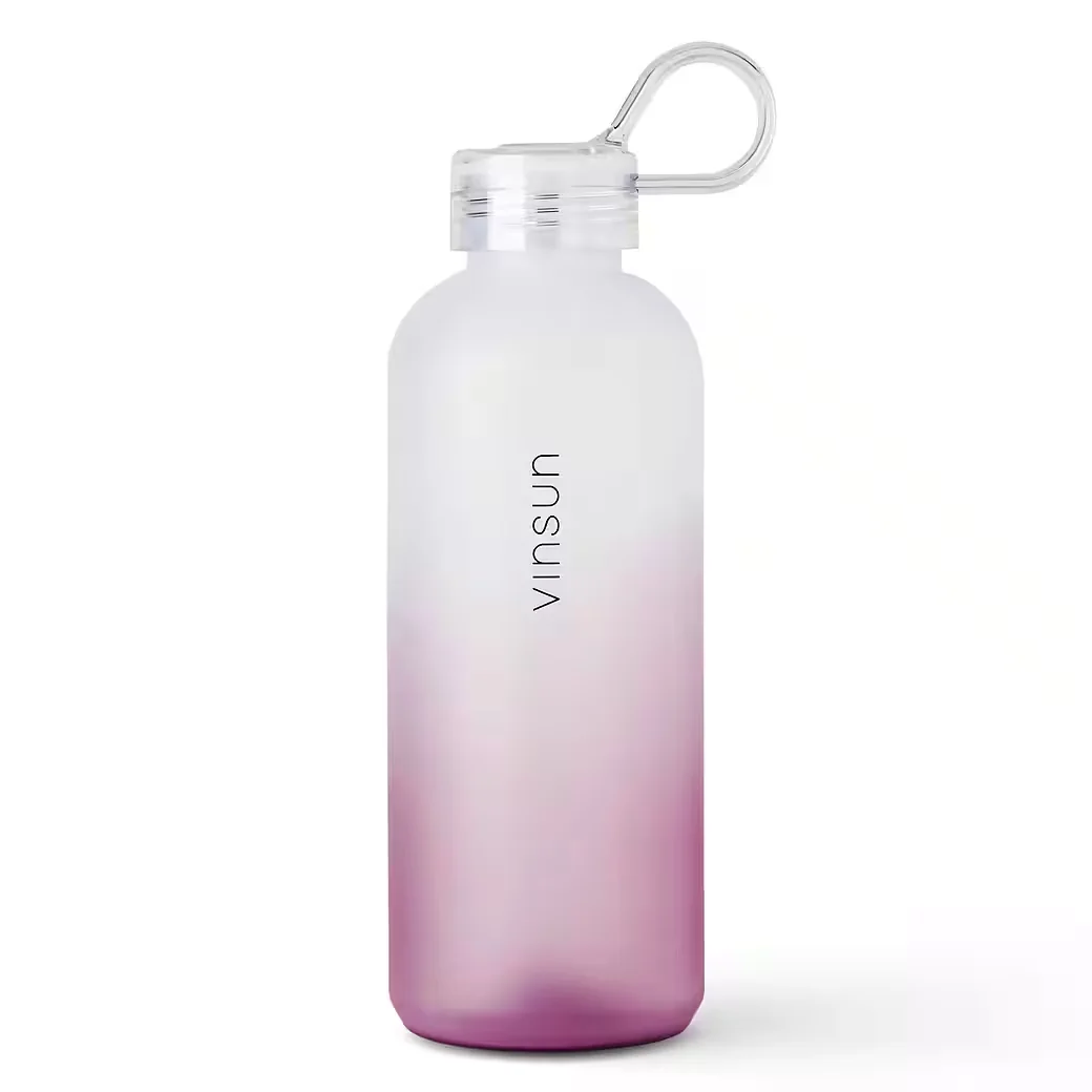 VINSUN Trinkflasche 650 ml Tritan auslaufsicher für Kohlensäure