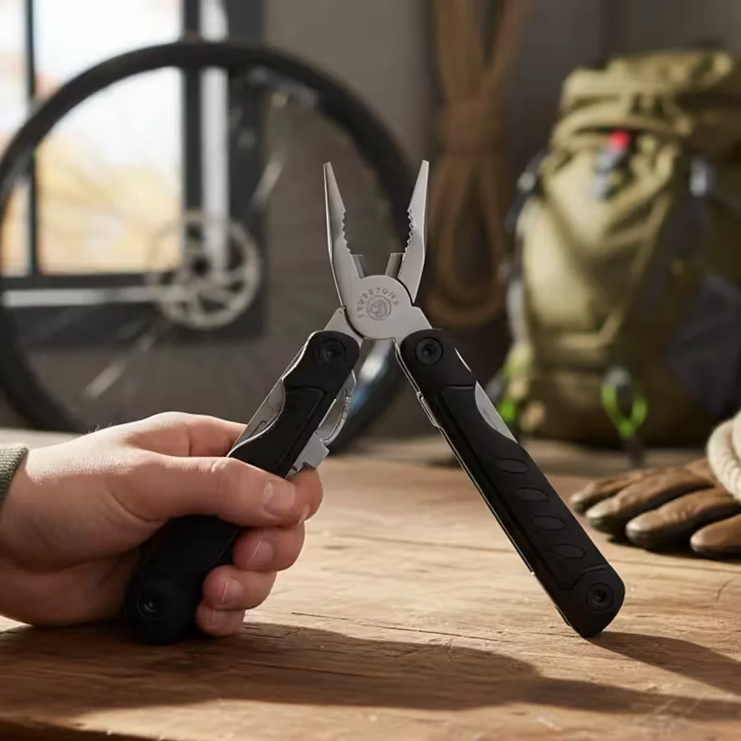 KREMER Trekstone Multitool Multifunktionszange Taschenmesser 15in1