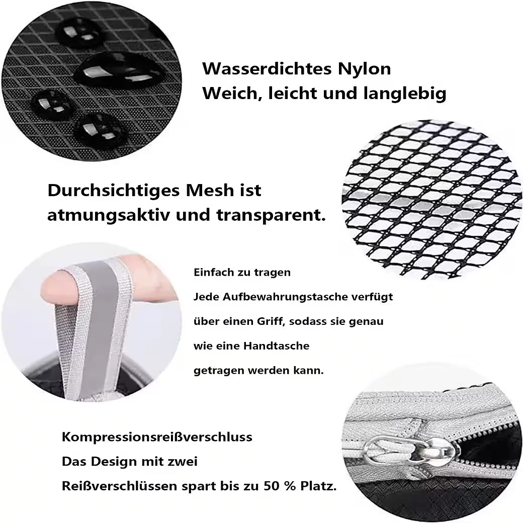 AGGER Kofferorganizer Kompressionswürfel Set 5 Stück