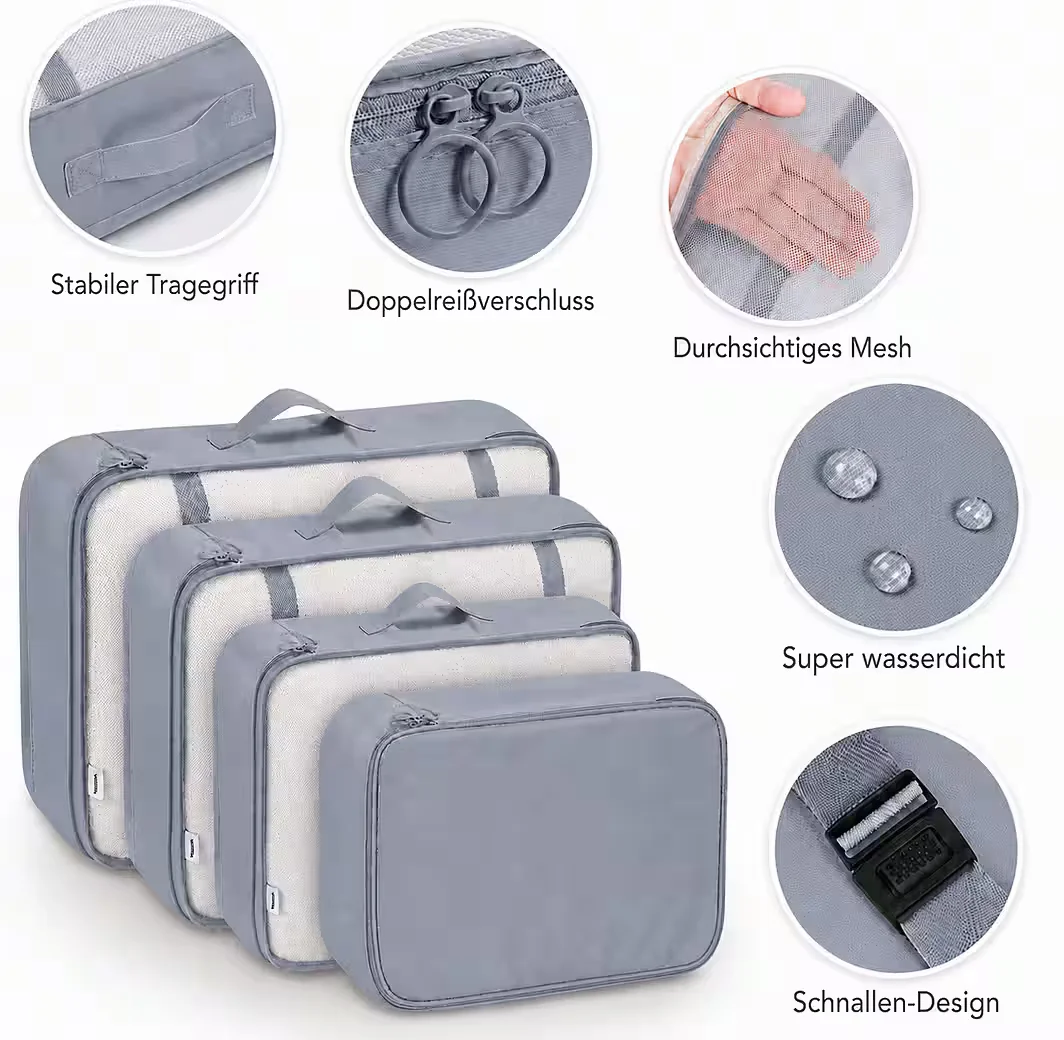 FORRLITE Kofferorganizer 7-teiliges Set Packing Cubes Packtaschen