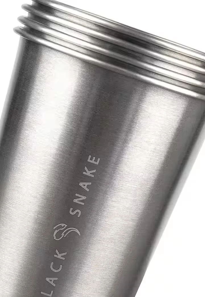 BLACK SNAKE Campingbecher 500 ml mit Transportbeutel, stapelbar