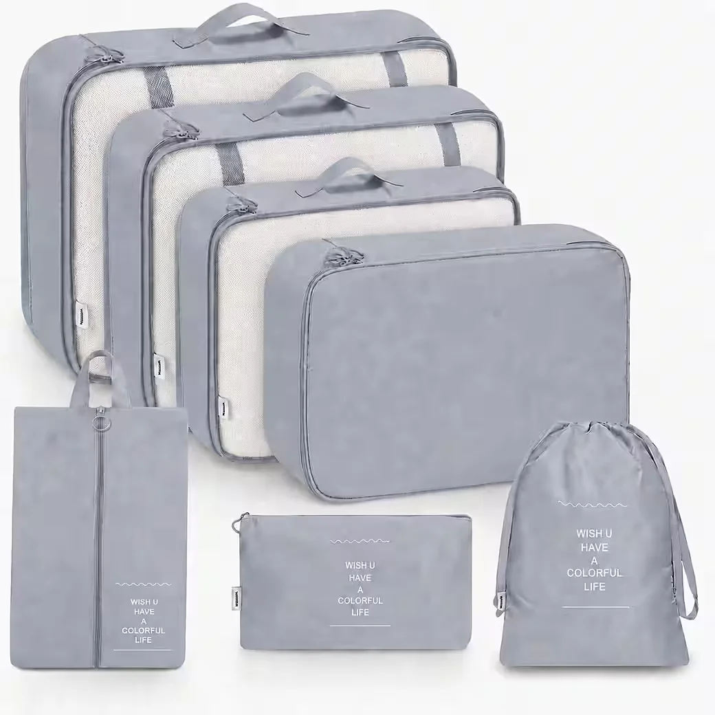 FORRLITE Kofferorganizer 7-teiliges Set Packing Cubes Packtaschen