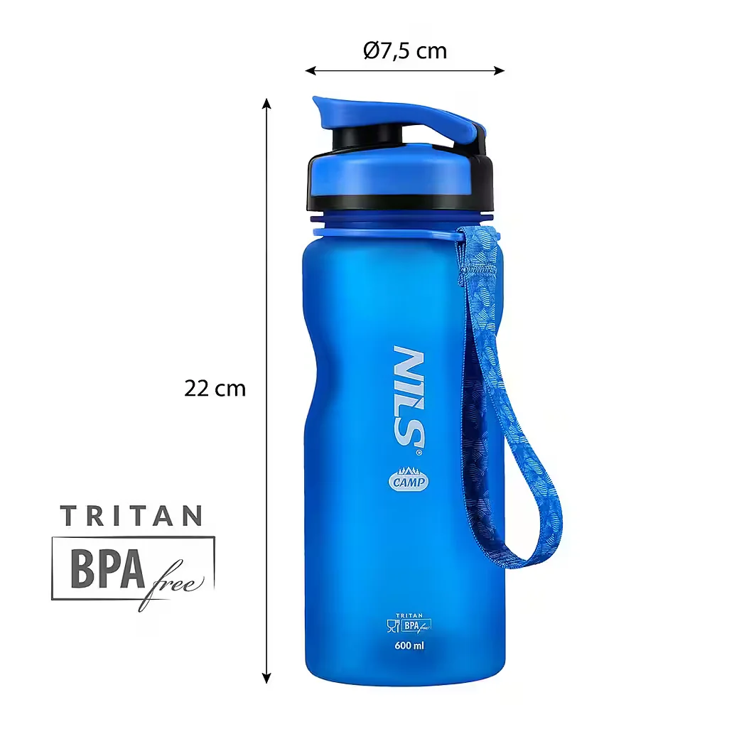 NILS CAMP Trinkflasche 600 ml Tritan für Sport Outdoor Camping
