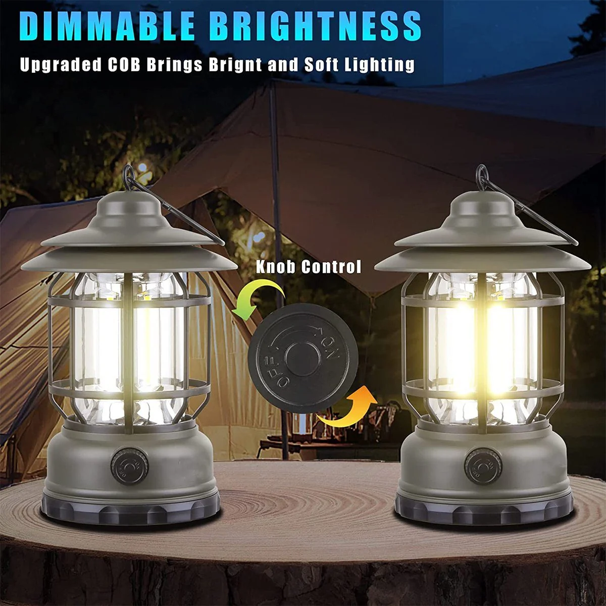 AUTOLOCK LED Campinglampe mit Haken Gartenleuchte Campinglaterne