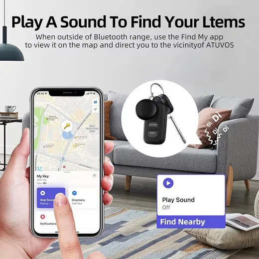 PEDETE GPS-Tracker 4er Set Bluetooth Schlüsselfinder Android iOS