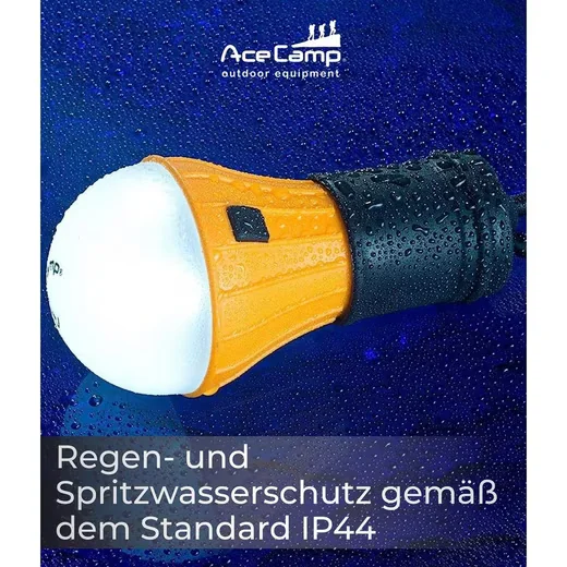 ACECAMP LED Zeltlampe Hängeleuchte 6 LEDs Orange Camping Outdoor