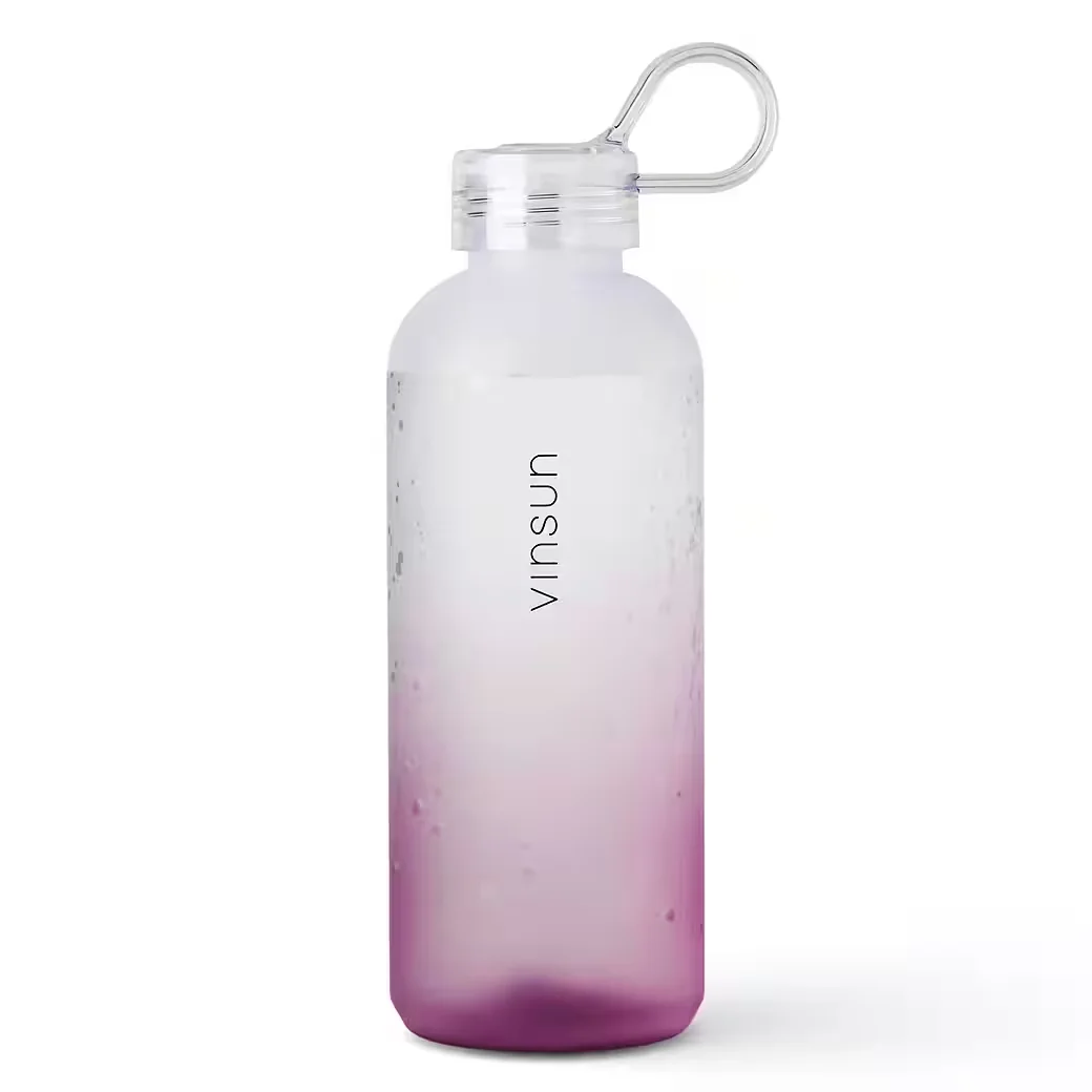VINSUN Trinkflasche 650 ml Tritan auslaufsicher für Kohlensäure