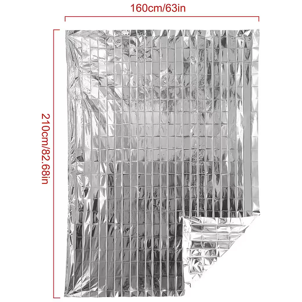 SHOP'N SMILE IDEOON Rettungsdecke 210x160 cm Notfalldecke Wärmefolie